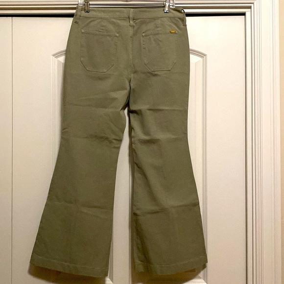 G.I.L.I Wide Leg Pant Womens 12P Split Front Hem Stretch Western coastal cowgirl - Picture 2 of 12